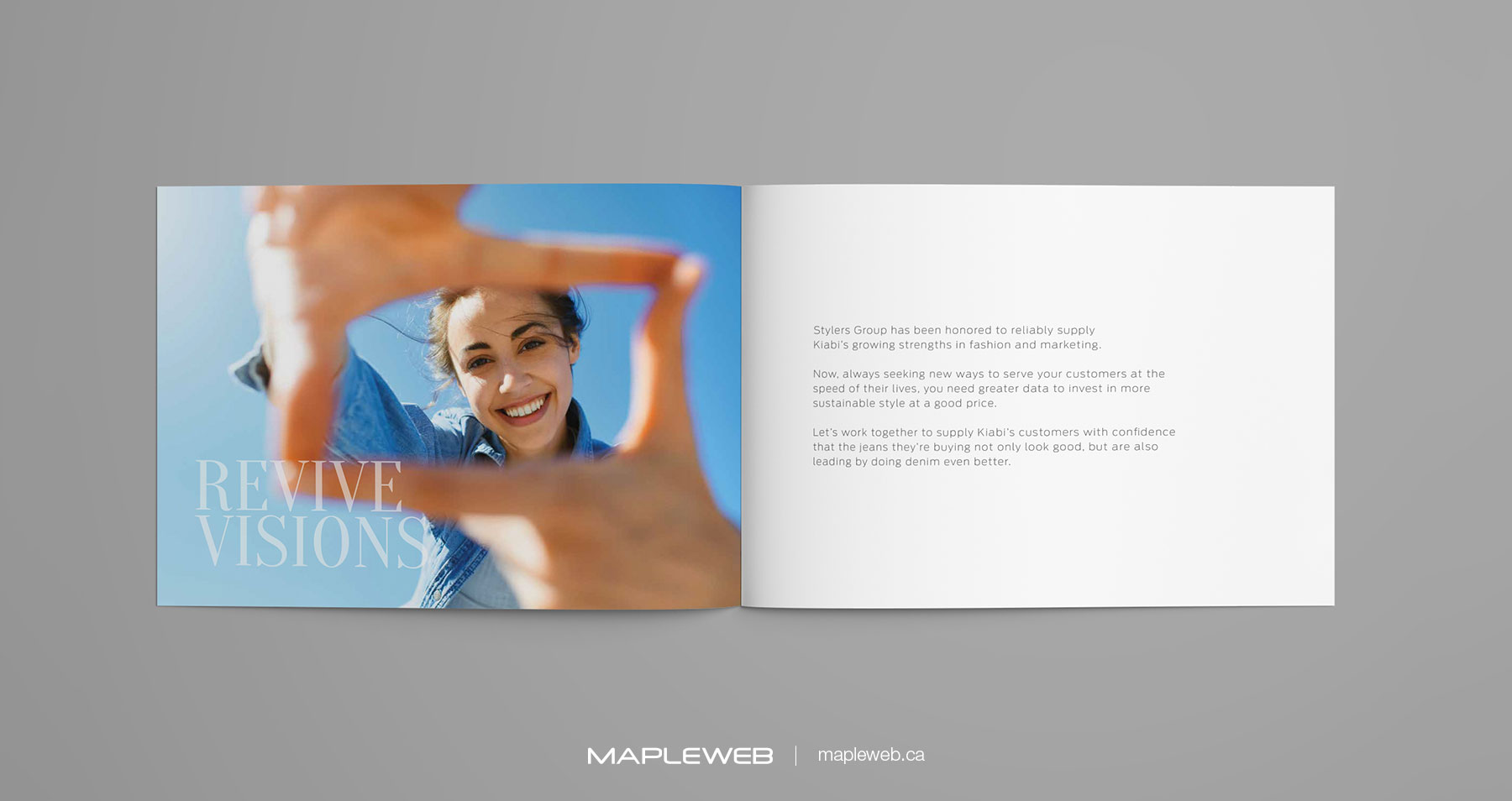 Stylers Open Album Book Brand design by Mapleweb